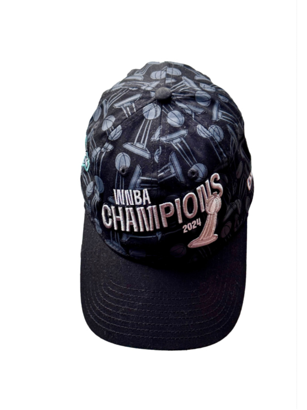 Women's New Era WNBA 2024 Champions Hat One Size Black White